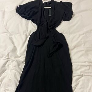 Lulu's Classic Black Maxi Dress